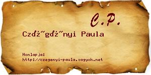Czégényi Paula névjegykártya